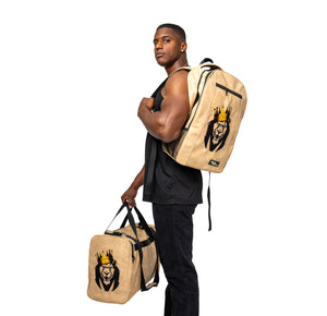 Mperial Off White Leather Backpack & Duffle Bag (Carry-on size)