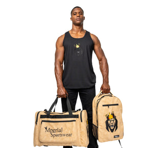 Mperial Off White Leather Backpack & Duffle Bag (Carry-on size)