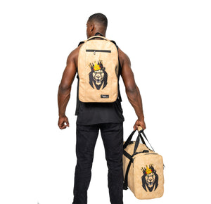 Mperial Off White Leather Backpack & Duffle Bag (Carry-on size)