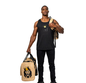 Mperial Off White Leather Backpack & Duffle Bag (Carry-on size)