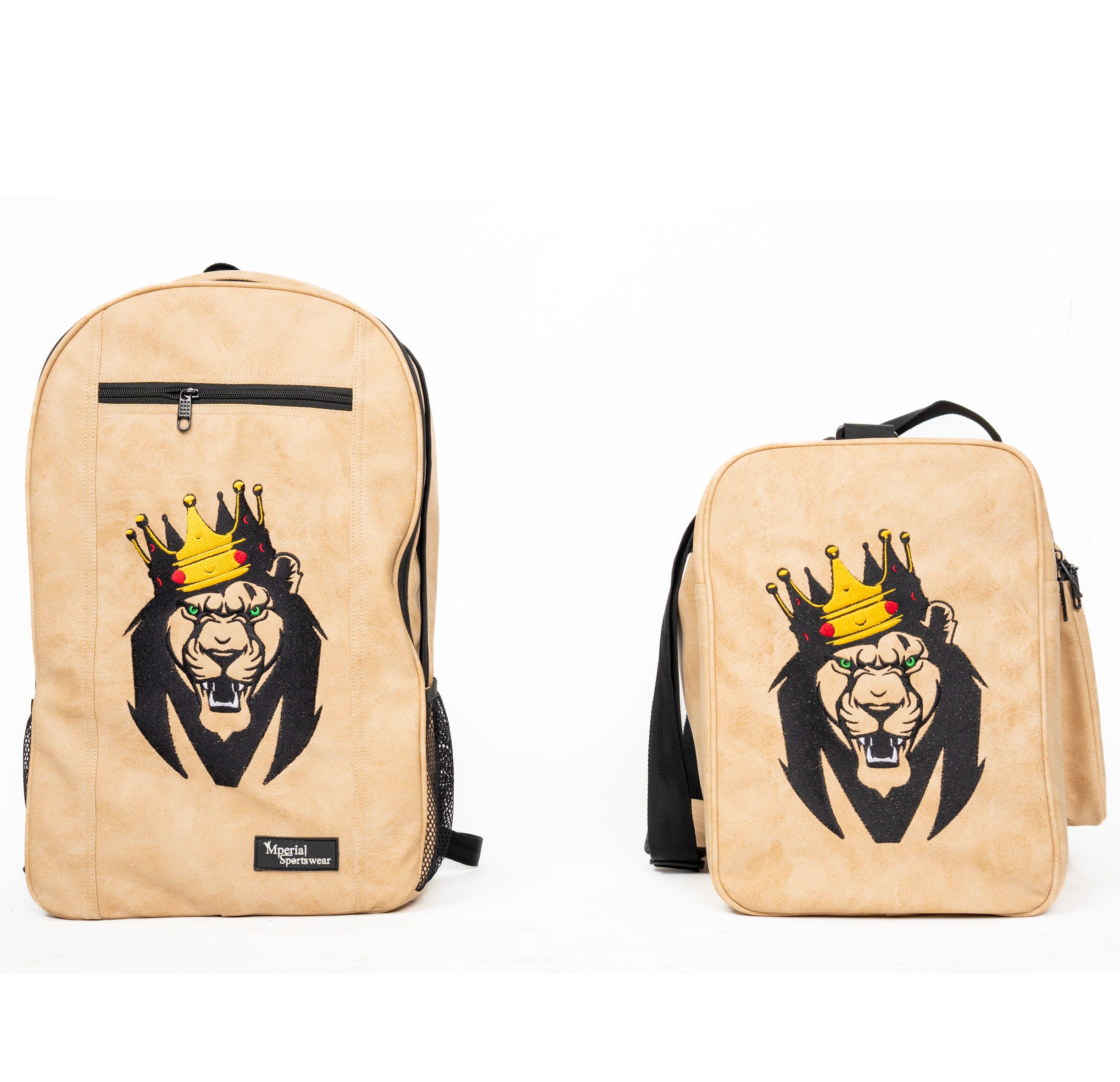 Mperial Off White Leather Backpack & Duffle Bag (Carry-on size)