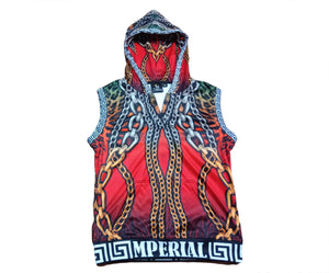 Women's 2 Chains Sleeveless V-neck Hoodie
