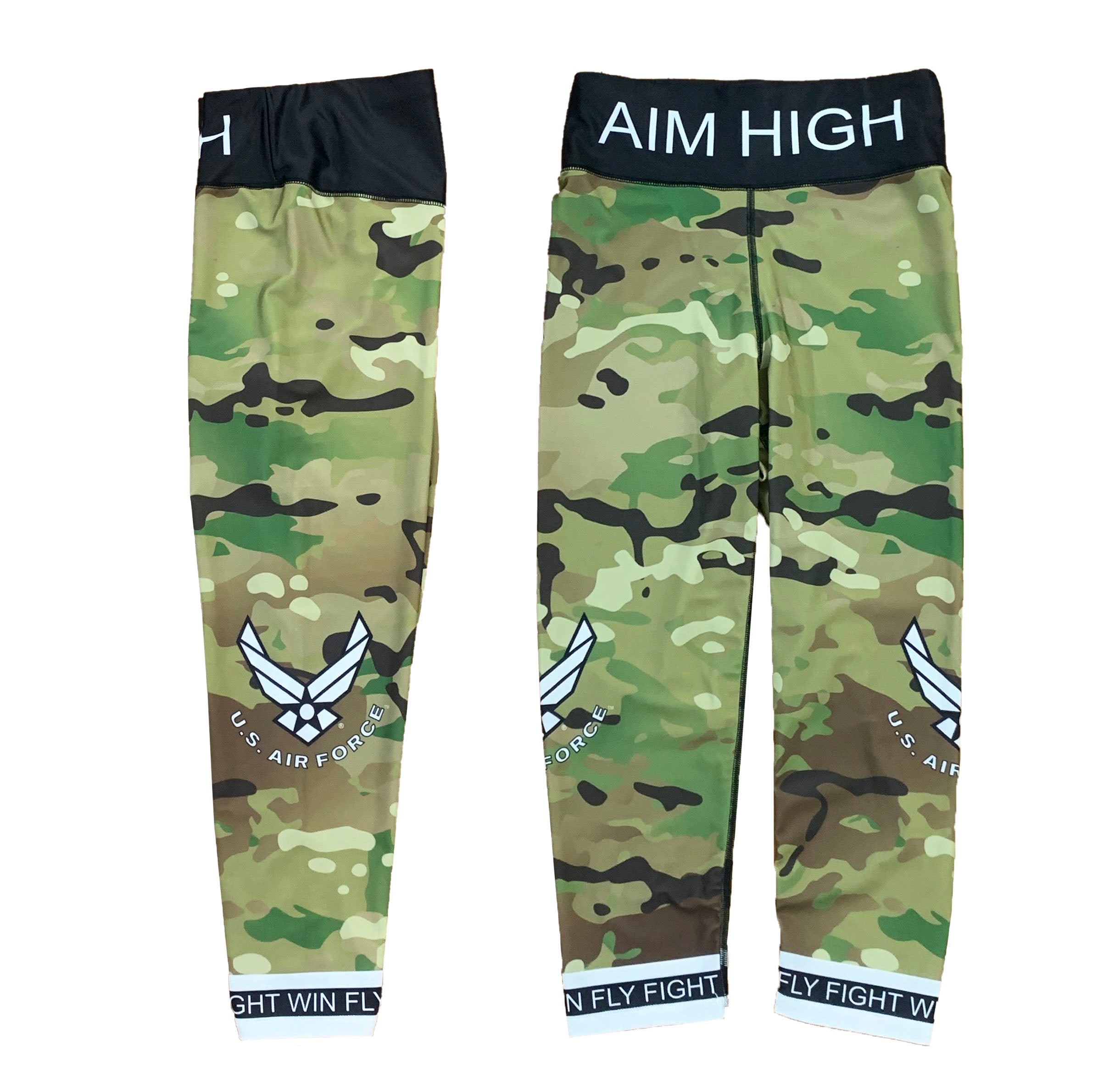 U.S. Air Force AIM HIGH Women's Capri Leggings (blk-wht)