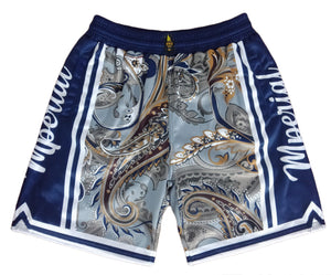 High Class Blue Paisley Shorts