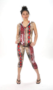 Mperial Python Red Capri Leggings