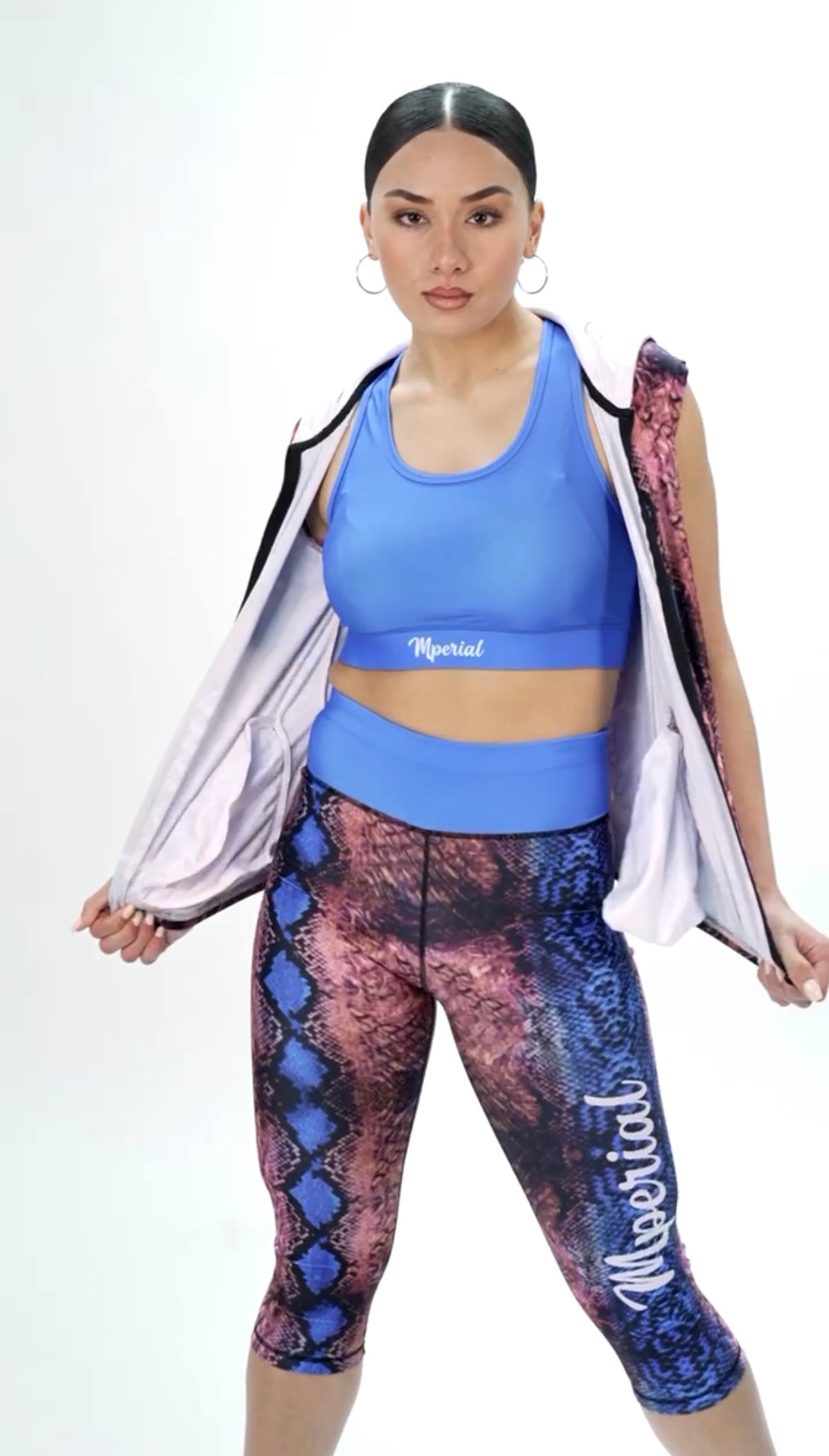 Mperial Python Royal Capri Leggings