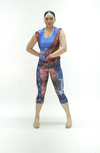 Royal Python Sleeveless Zip Up Hoodie