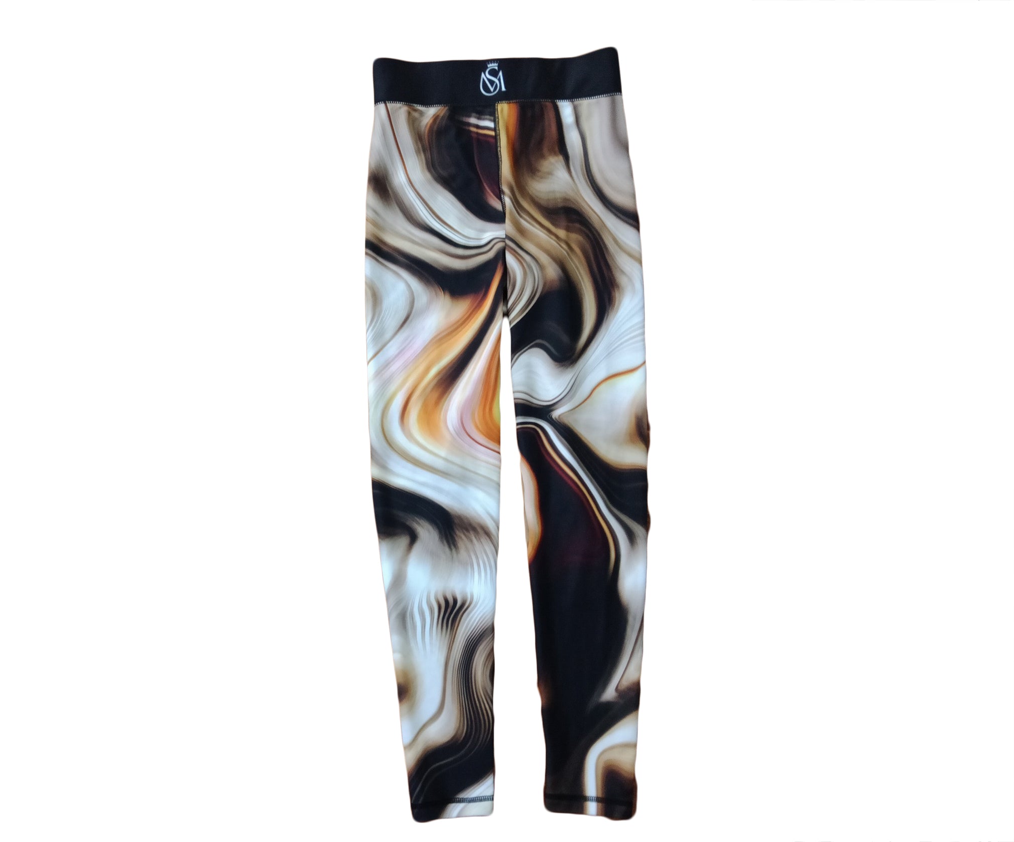 Brown Abstract Leggings