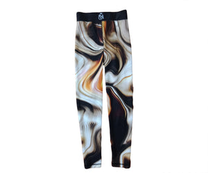 Brown Abstract Leggings