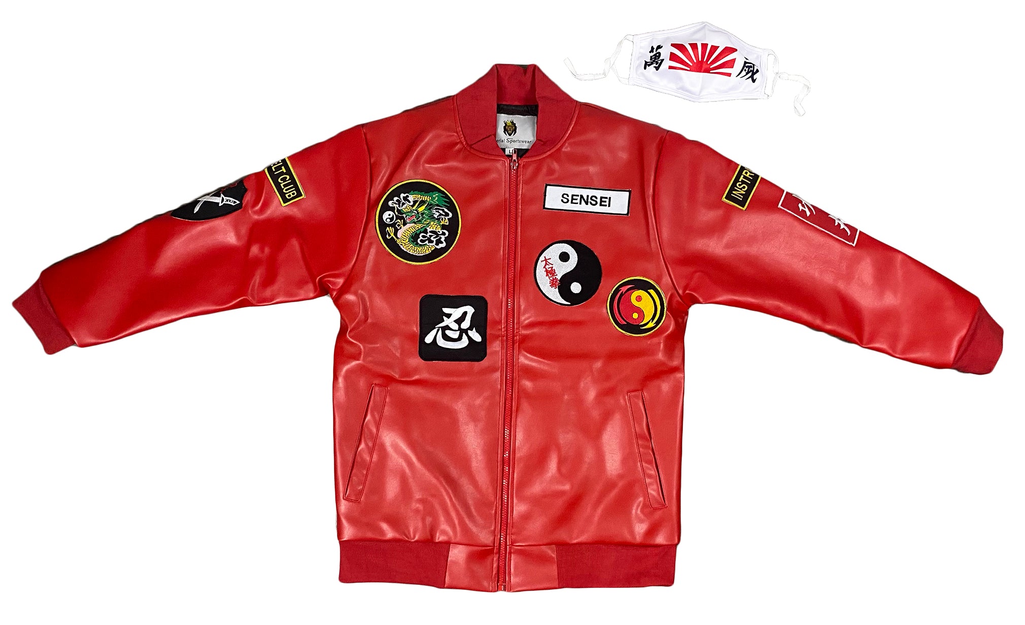 Dragon Fly Jones Leather Bomber and Face Mask