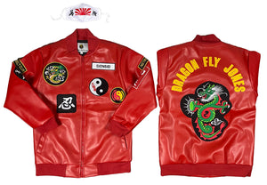 Dragon Fly Jones Leather Bomber and Face Mask