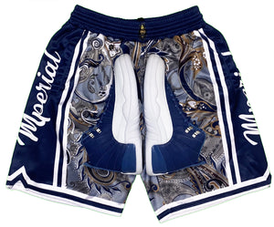 High Class Blue Paisley Shorts