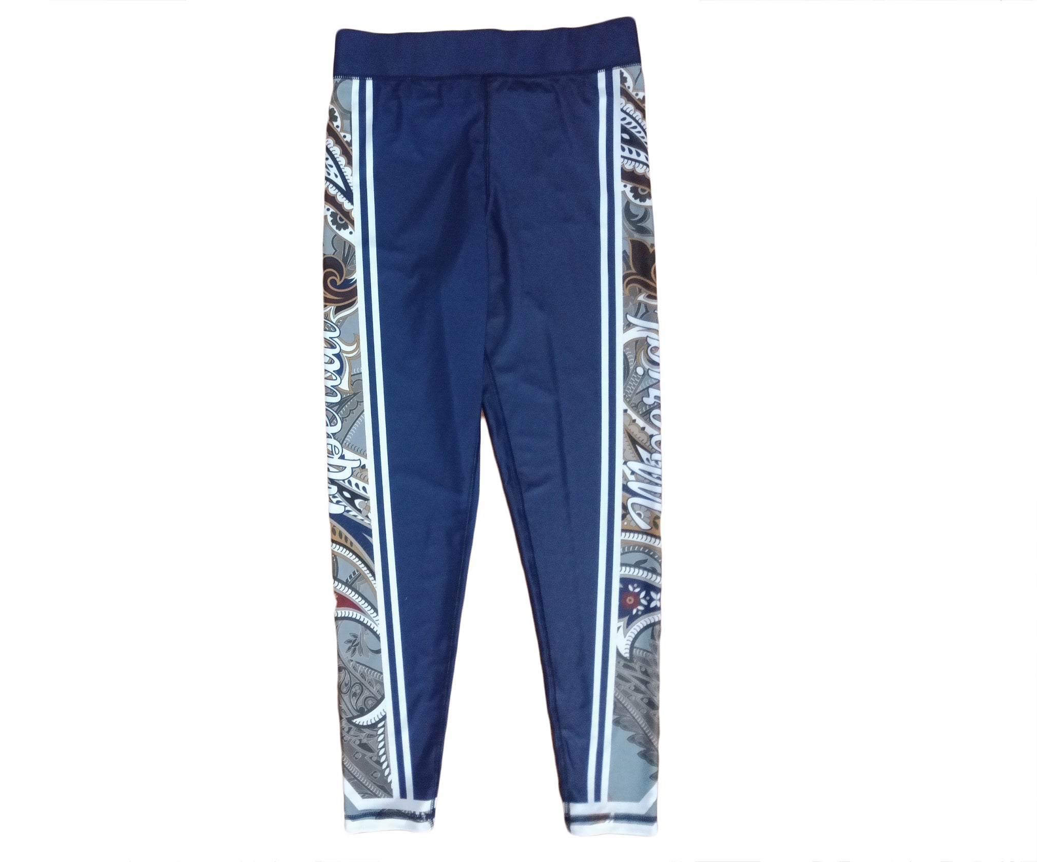 High Class Blue Paisley Leggings