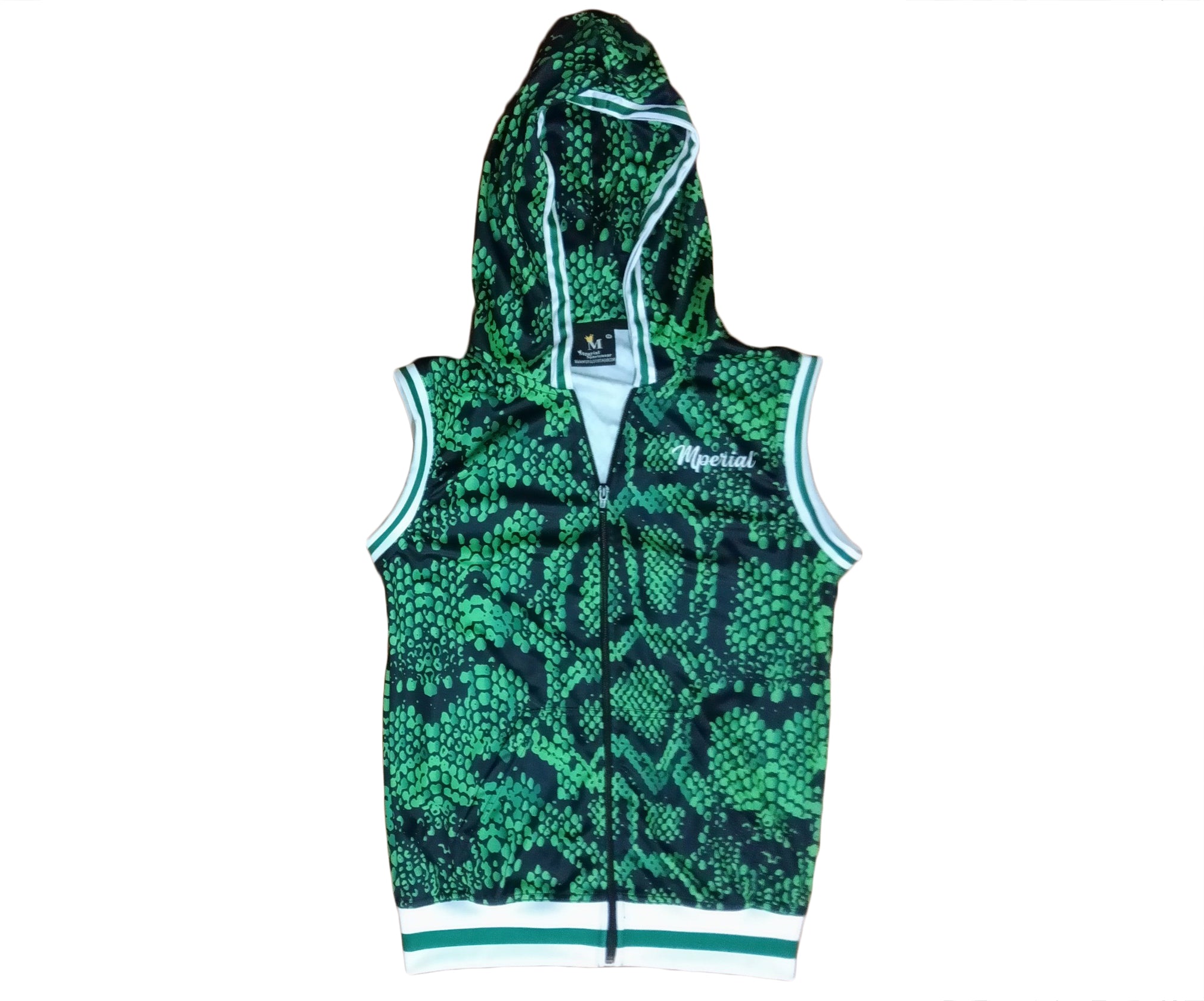 Women's Python Sleeveless Zip Up Hoodie