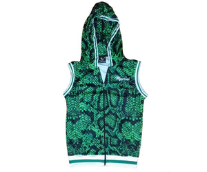Women's Python Sleeveless Zip Up Hoodie