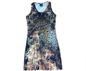 Leopard on Fire Dress
