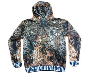 Leopard on Fire Long Sleeve Hoodie*
