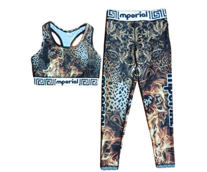 Leopard on Fire Leggings (full length)