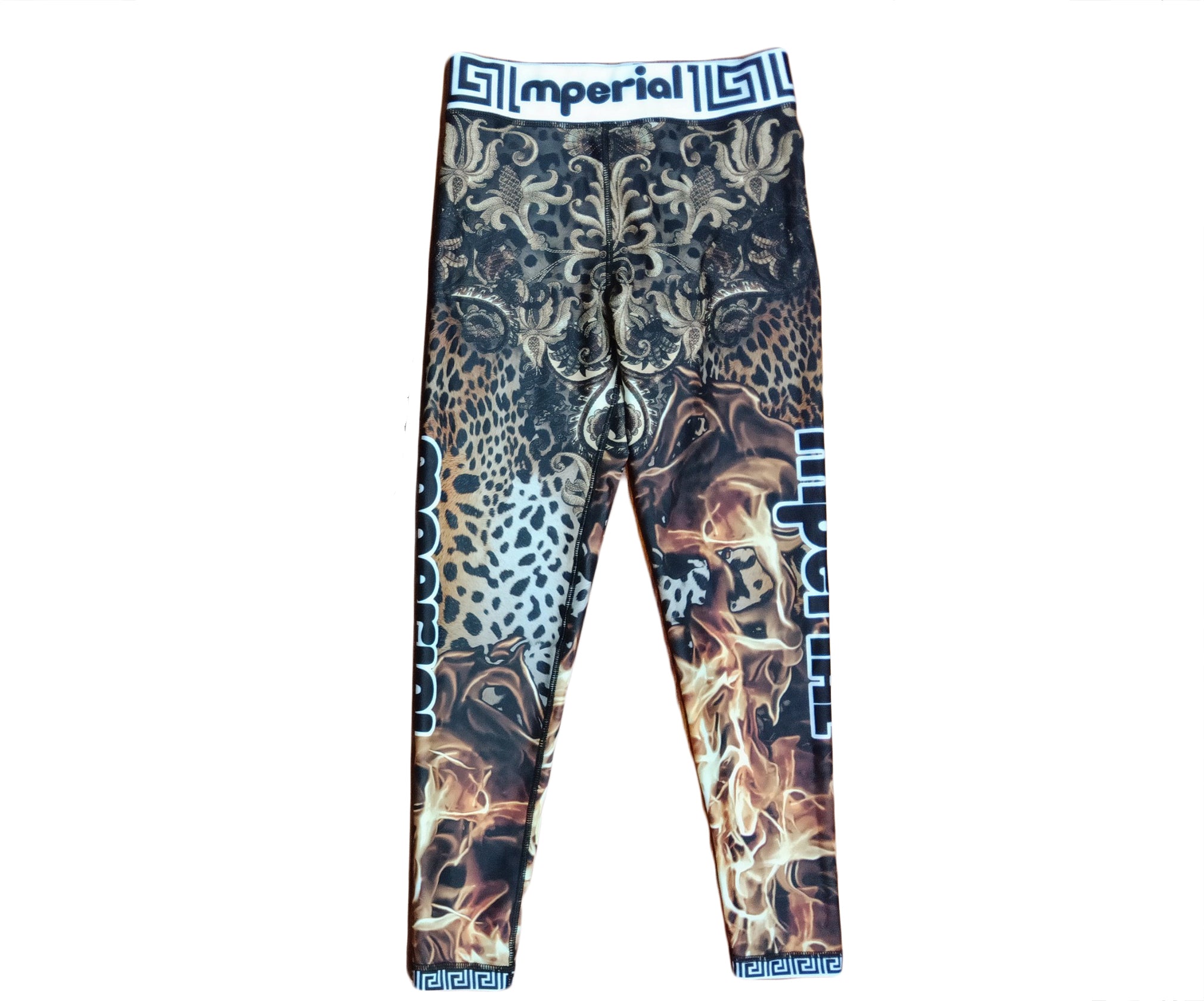 Leopard on Fire Leggings (full length)