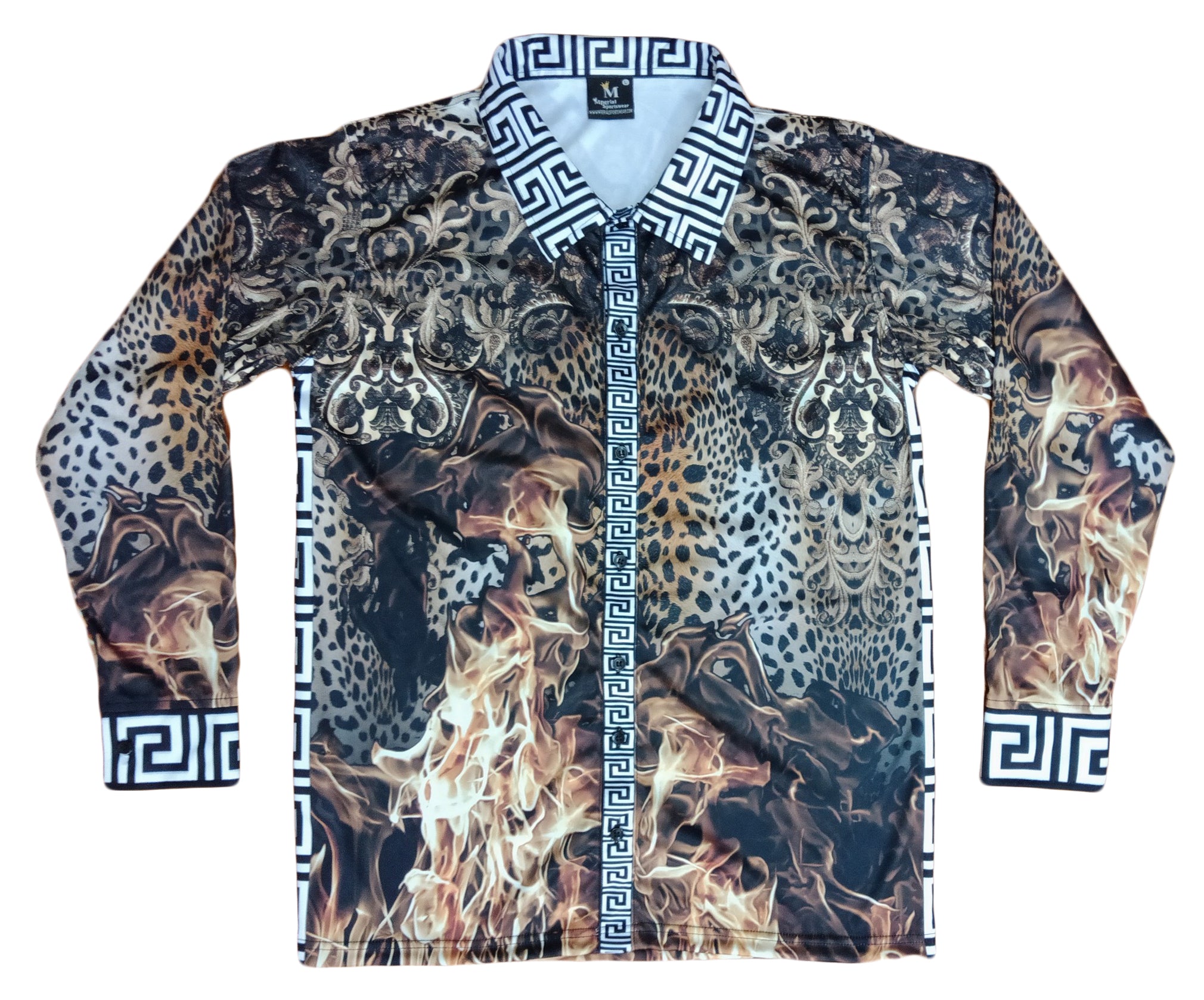 Leopard on Fire Button-Down