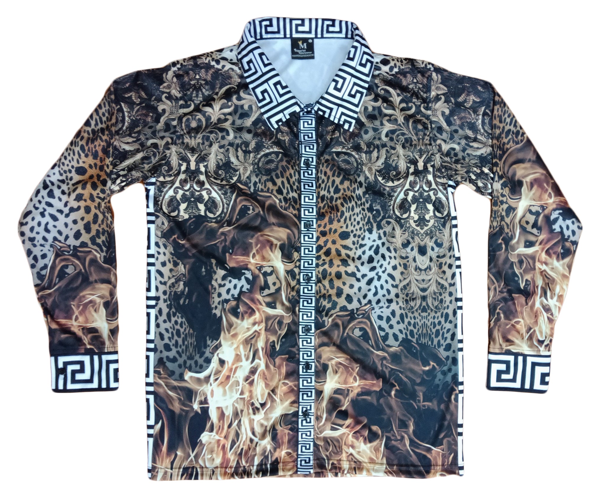 Leopard on Fire Button-Down