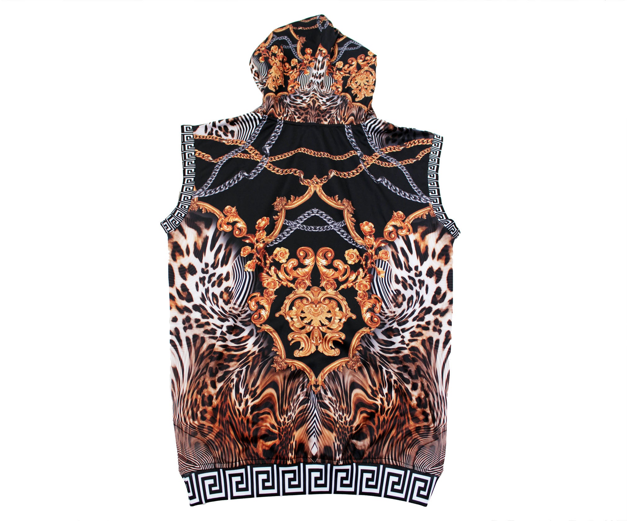 Leopard Lux Sleeveless Pullover Hoodie