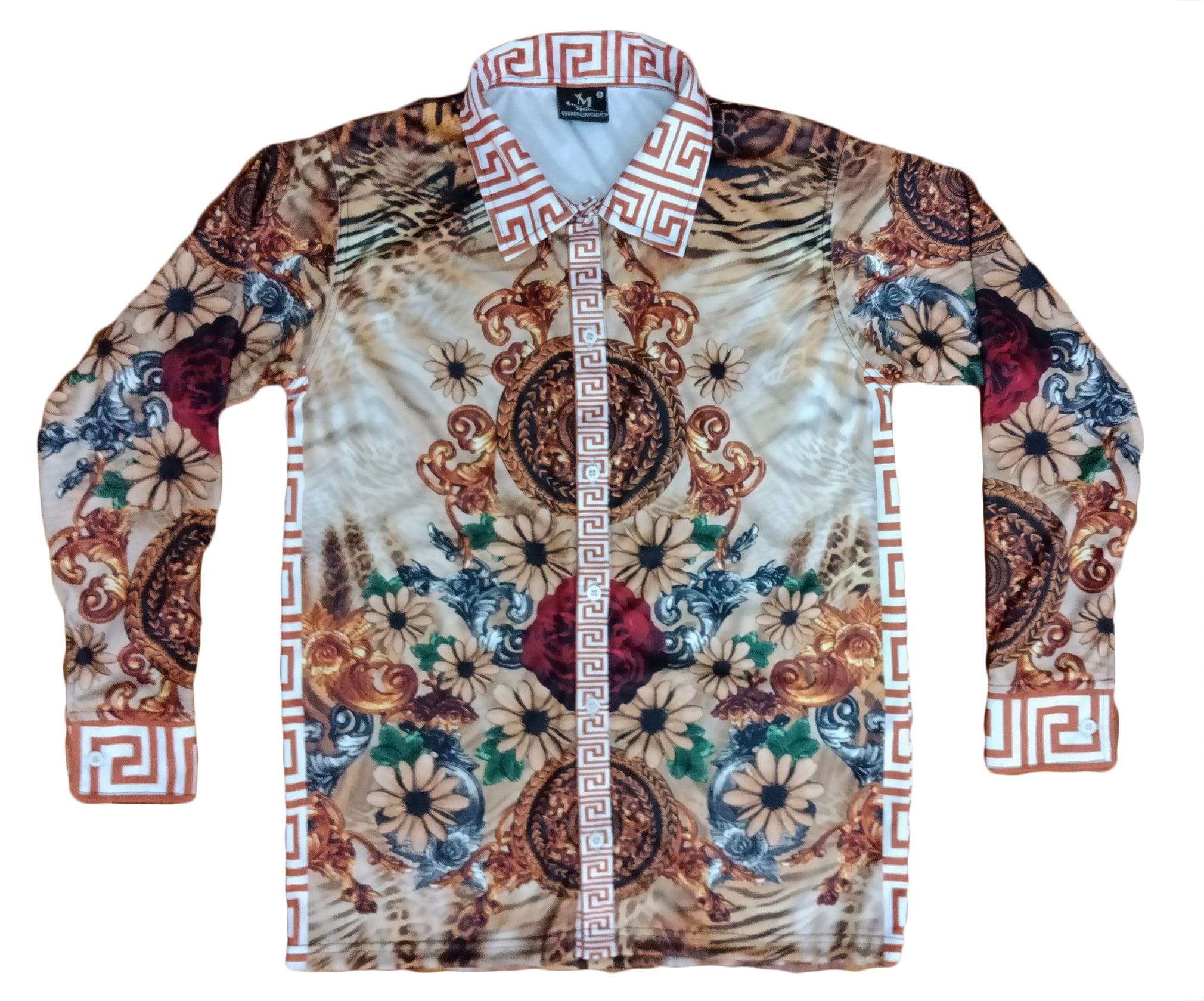 Gold Medallions Button-Down