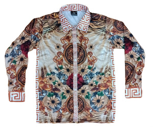 Gold Medallions Button-Down