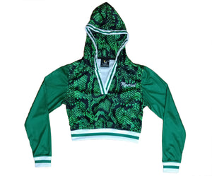 Women's Python Crop Top Hoodie