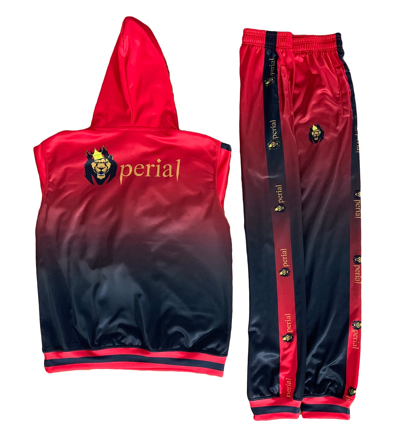 Mperial Fade Sweatsuit (red/blk)