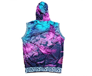 Snake Feathers Sleeveless Pullover Hoodie *Discontinued Style*