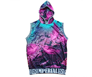Snake Feathers Sleeveless Pullover Hoodie *Discontinued Style*