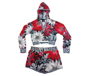 Women's Steel Flowers Crop Top and Short Set