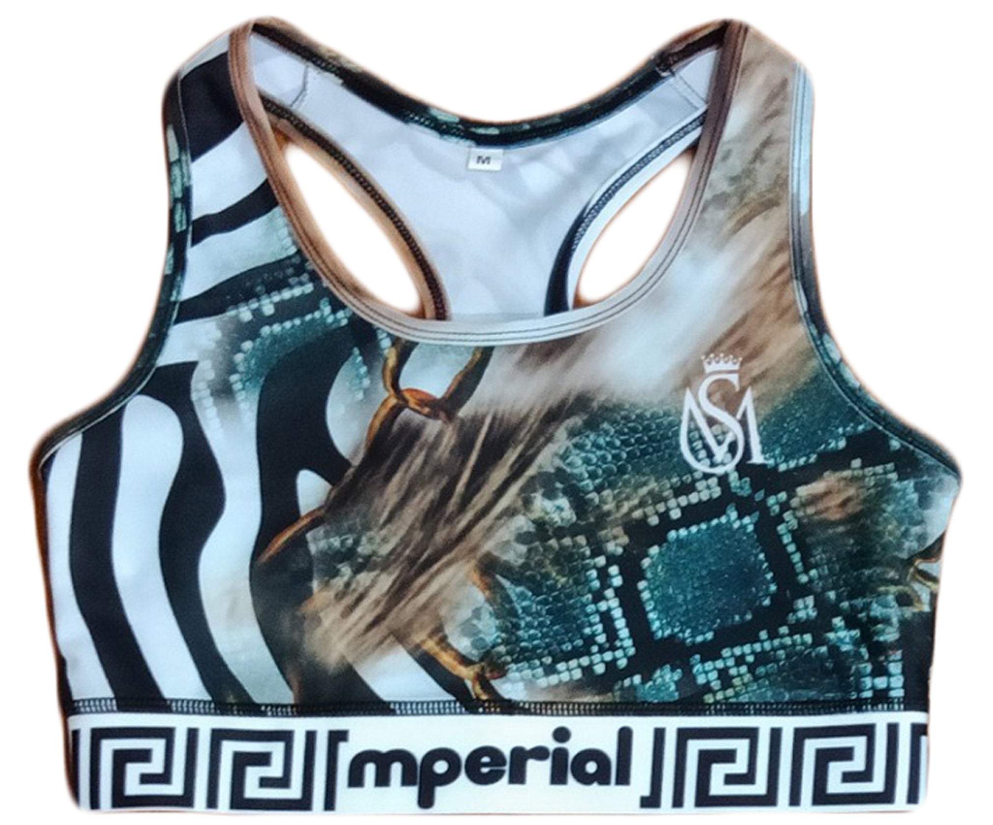 Wildlife Teal Sports Bra