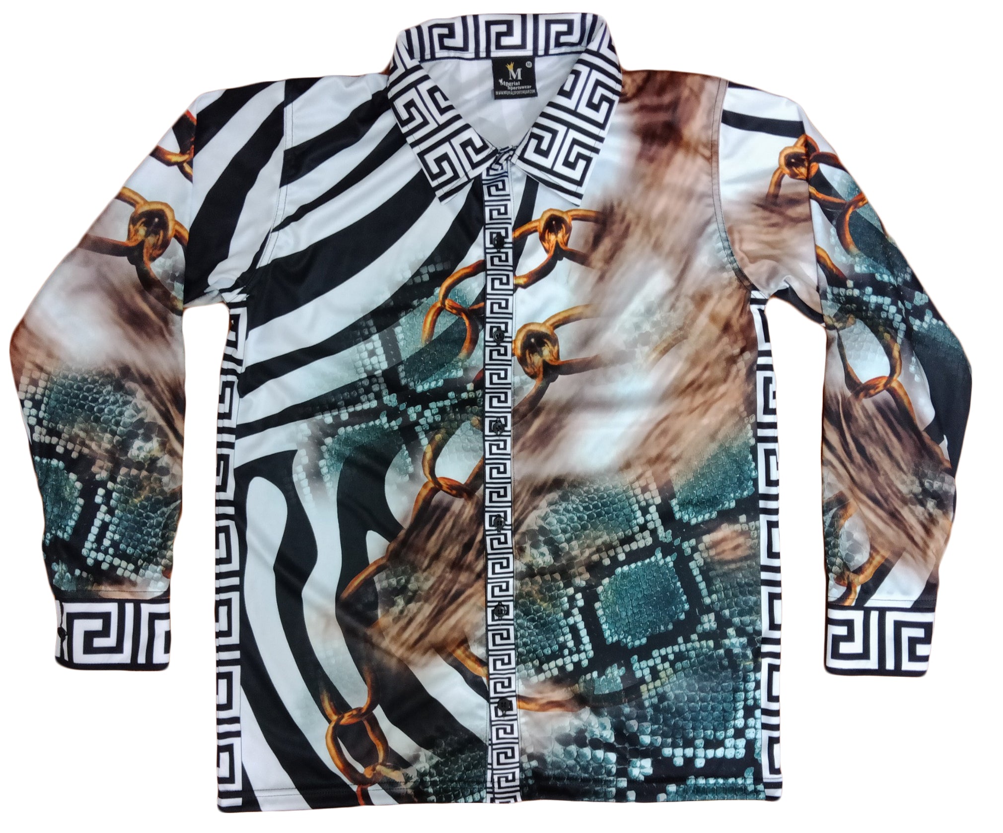 Wildlife Teal Button-Down