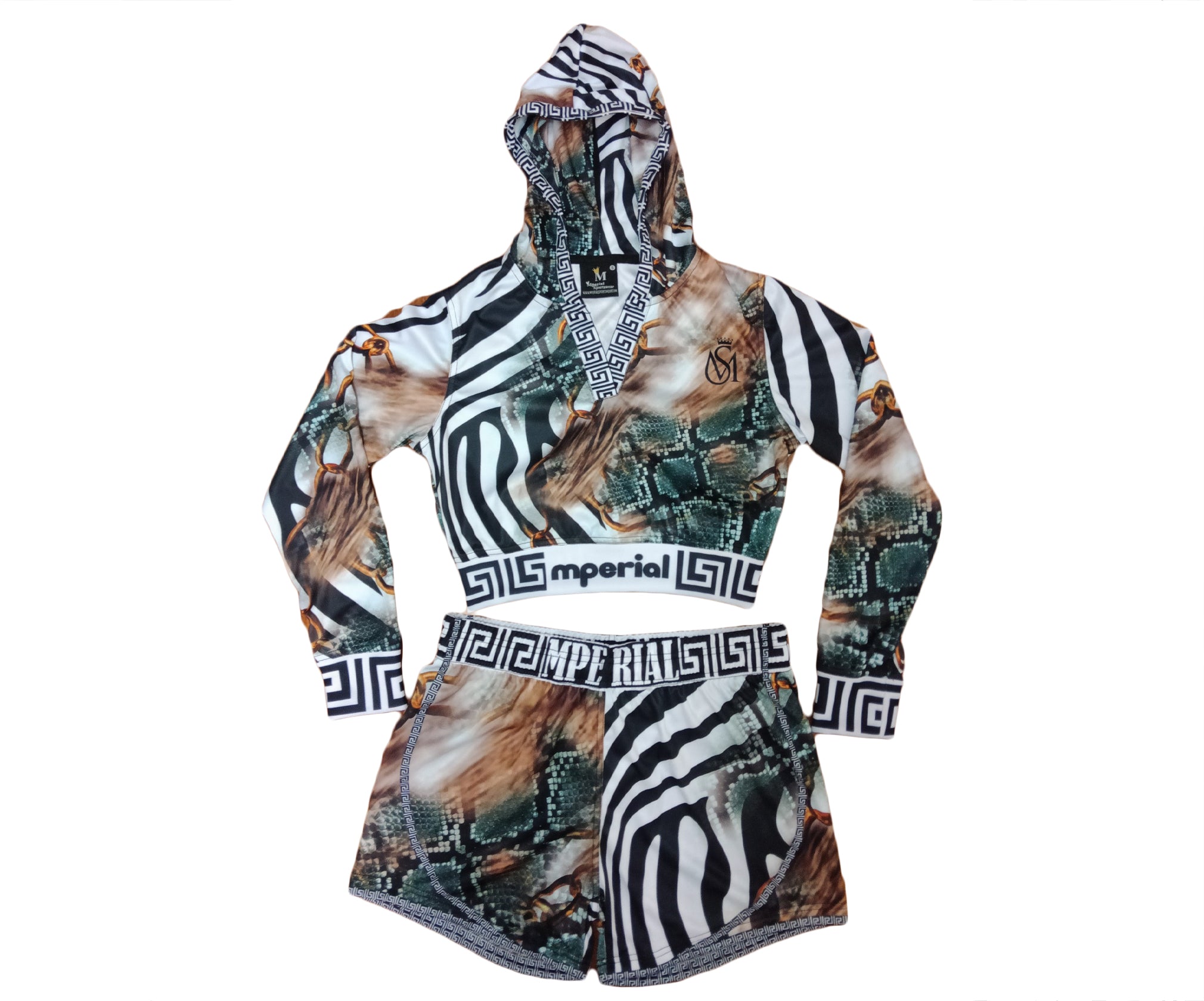 Women's Wildlife 2 Crop Top and Short Set
