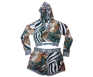Women's Wildlife 2 Crop Top and Short Set