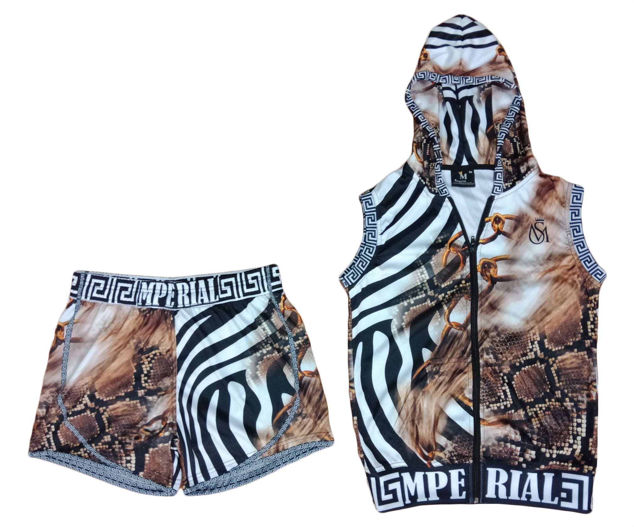 Women's Wildlife 1 Sleeveless Hoodie and Short Set
