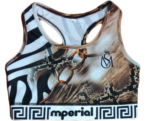 Wildlife Brown Sports Bra